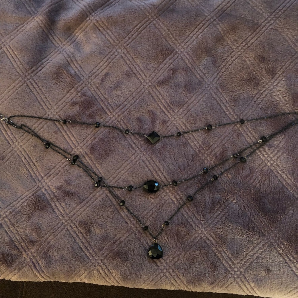 80’s Vintage Black Layered Necklace